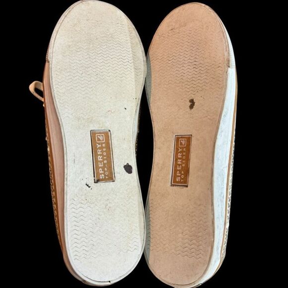 Sperry Topsiders Women’s Gold Sequined Flat Boat Shoes / sz: 8 - Picture 7 of 8